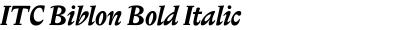 ITC Biblon Bold Italic